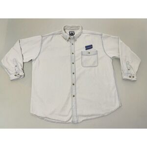 RARE Vintage Retro Denim Cotton Blockbuster Movie Uniform Button-Down Shirt XL‎